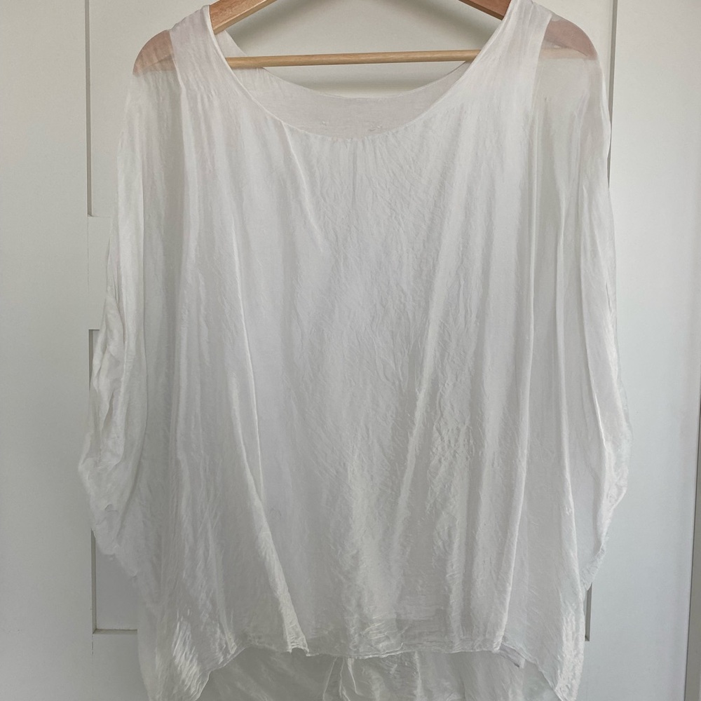Mahina Sheer White Blouse